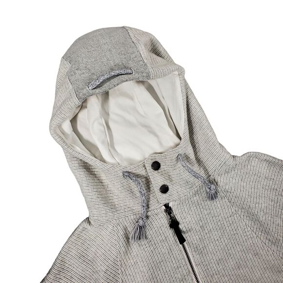 PRANA Jacket Mens Large Beige Pullover Hooded 1/4 Zip Pockets Casual Outdoor - Picture 2 of 2